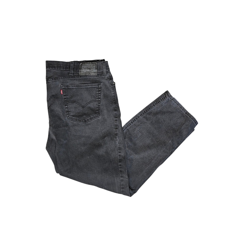 Levis 541 Athletic Taper Jeans Mens 44x32 Charcoal Gray Dark Wash Water Less